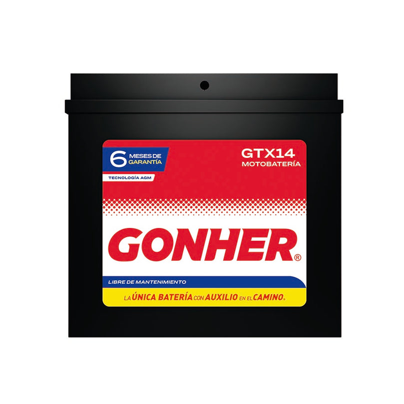 Batería Gel Moto Gonher Gtx14 Agm Bmw Honda Suzuki | Tx14-bs