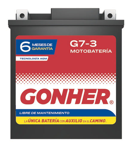 Batería Para Motocicleta Gel Agm Gonher G7-3 | Tx7l-bs