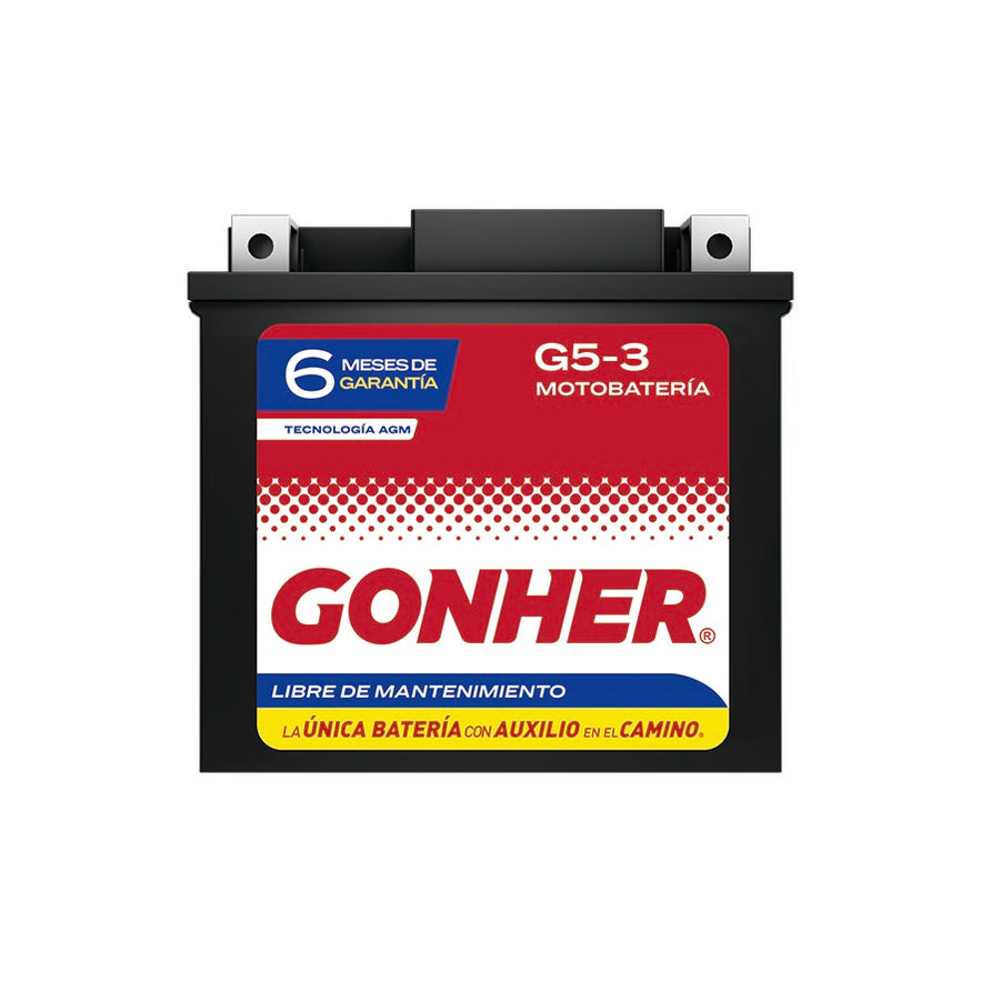 Batería Para Moto Gonher AGM  G5-3 | Para Bajaj Pulsar Ns 160cc