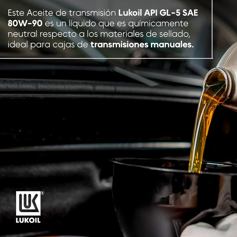 Aceite de Transmisión Manual Lukoil API GL-5 SAE 80W-90 1 Litro