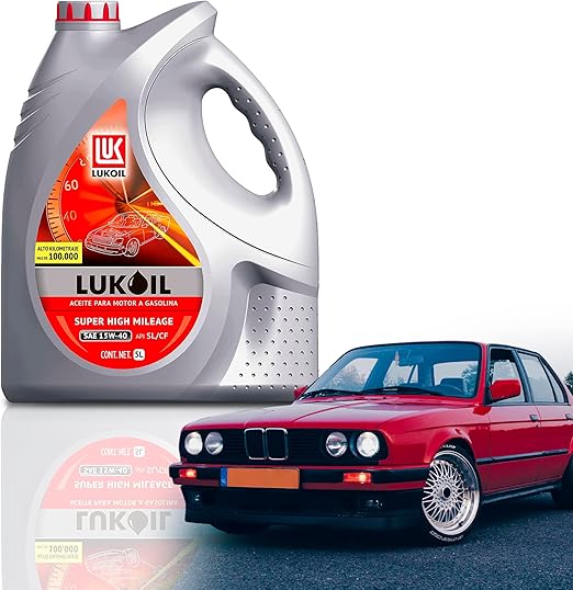 Aceite de Motor Lukoil Super High Mileage SAE 15W-40 4 Garrafas de 5 Litros