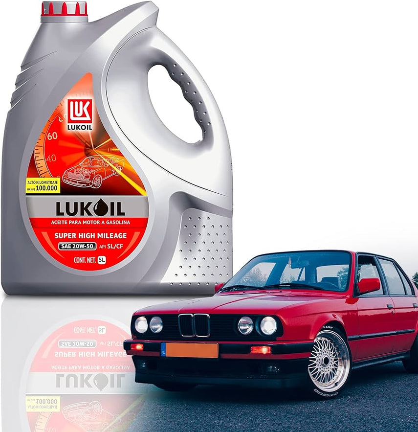 Aceite de Motor Lukoil Super High Mileage SAE 20W-50 5L 4 Piezas