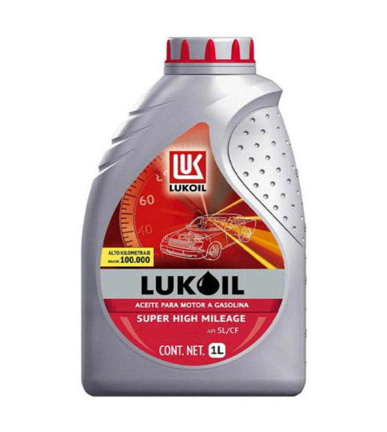 Aceite de Motor Lukoil Super High Mileage SAE 25W-50 1L 12 Piezas