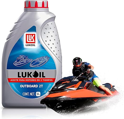 Aceite de Motor Equipos Flotantes Lukoil Outboard 2T 12 Piezas de 1 Litro