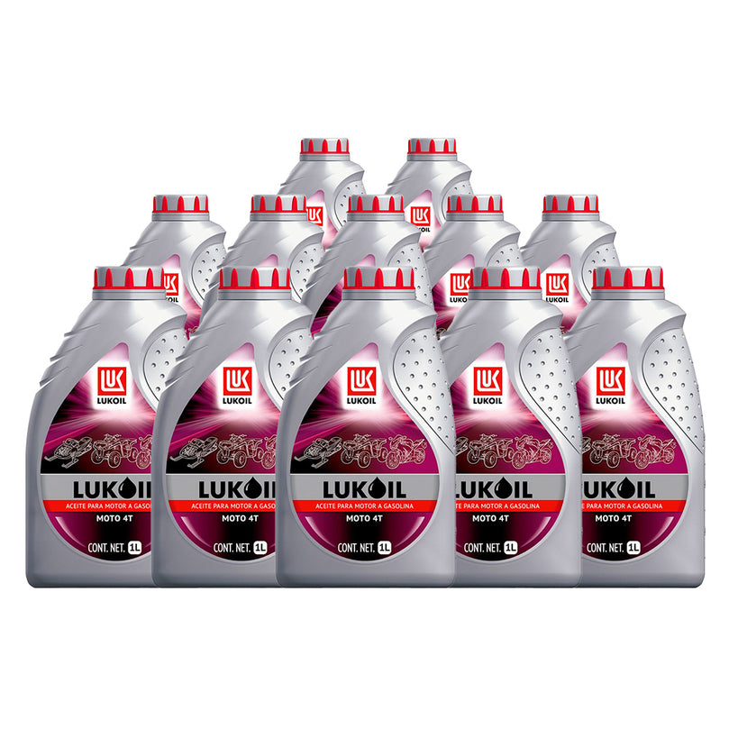 Aceite de Motor para Motocicleta Lukoil Moto 4T SAE 10W-30 1L 12 Piezas