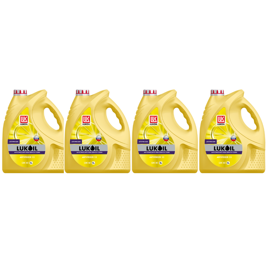 Anticongelante Lukoil Antifreeze 33 5 Litros 4 Piezas