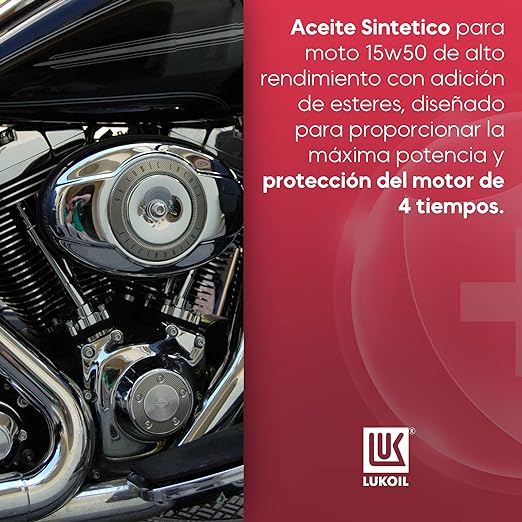 Aceite Sintético para Motocicleta Lukoil Moto PRO 4T 10W-50 1L