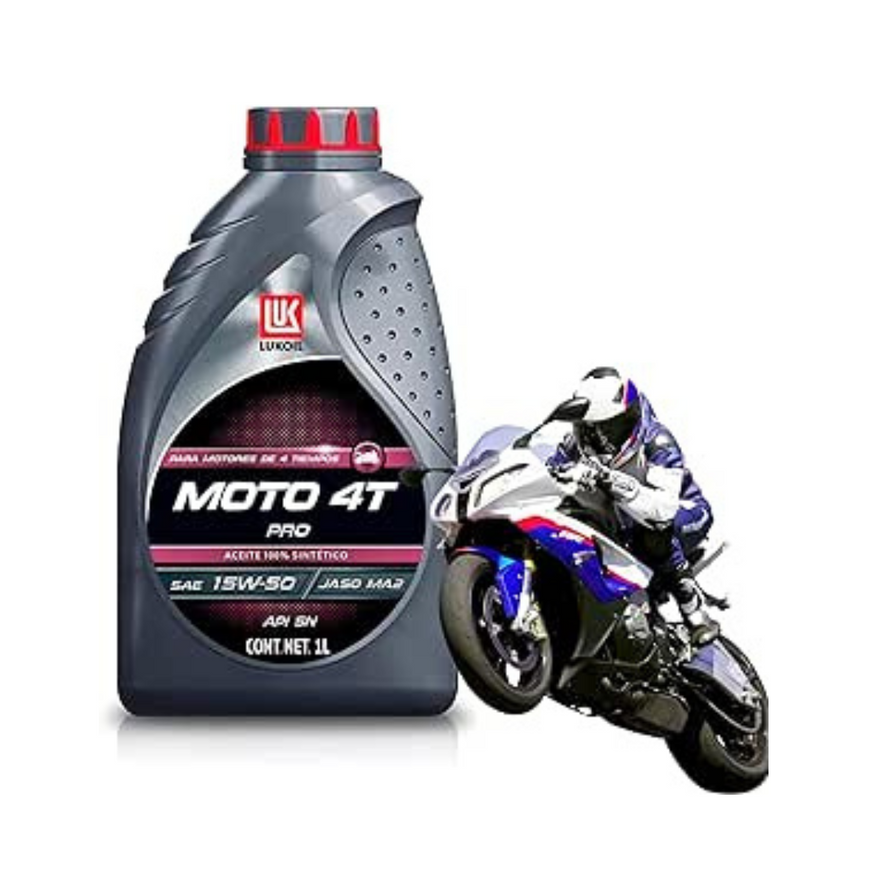 Aceite Sintético Para Moto 4T | Lukoil Moto Pro 4T 15W-50 1L