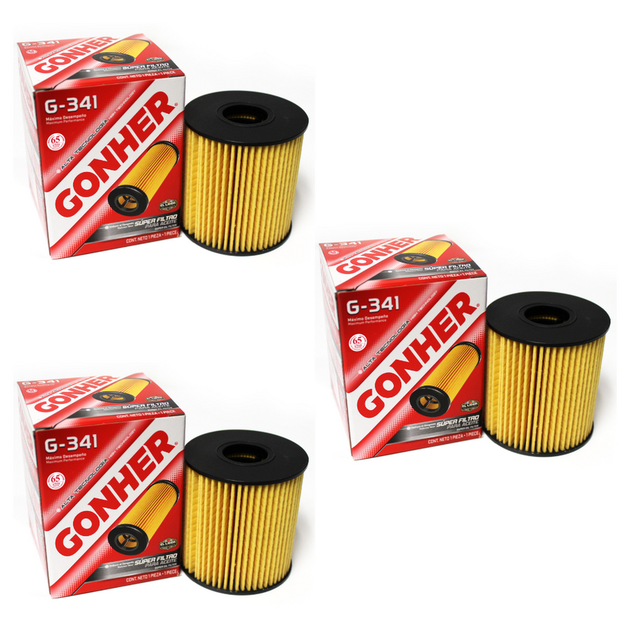 Kit de Filtros de Aceite Marca Gonher 6pz G-341 Peugeot 301 206 307