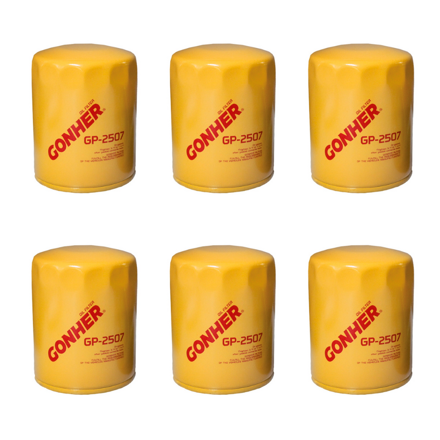 Kit de Filtros de Aceite Marca Gonher ® Paquete con 6 Piezas del Filtro SKU:GP-2507